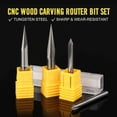 thumbnail image 3 of Router Bits Set 1/4 , Engraving Wood Carving Router Bit 6mm & 4mm, V-Groove, Profile Bit, Tungsten, 3 of 5