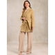 thumbnail image 3 of Abrigo De Invierno Medio Largo Con SolaY Doble BotonaduPaMujer Caqui XXL, 3 of 6