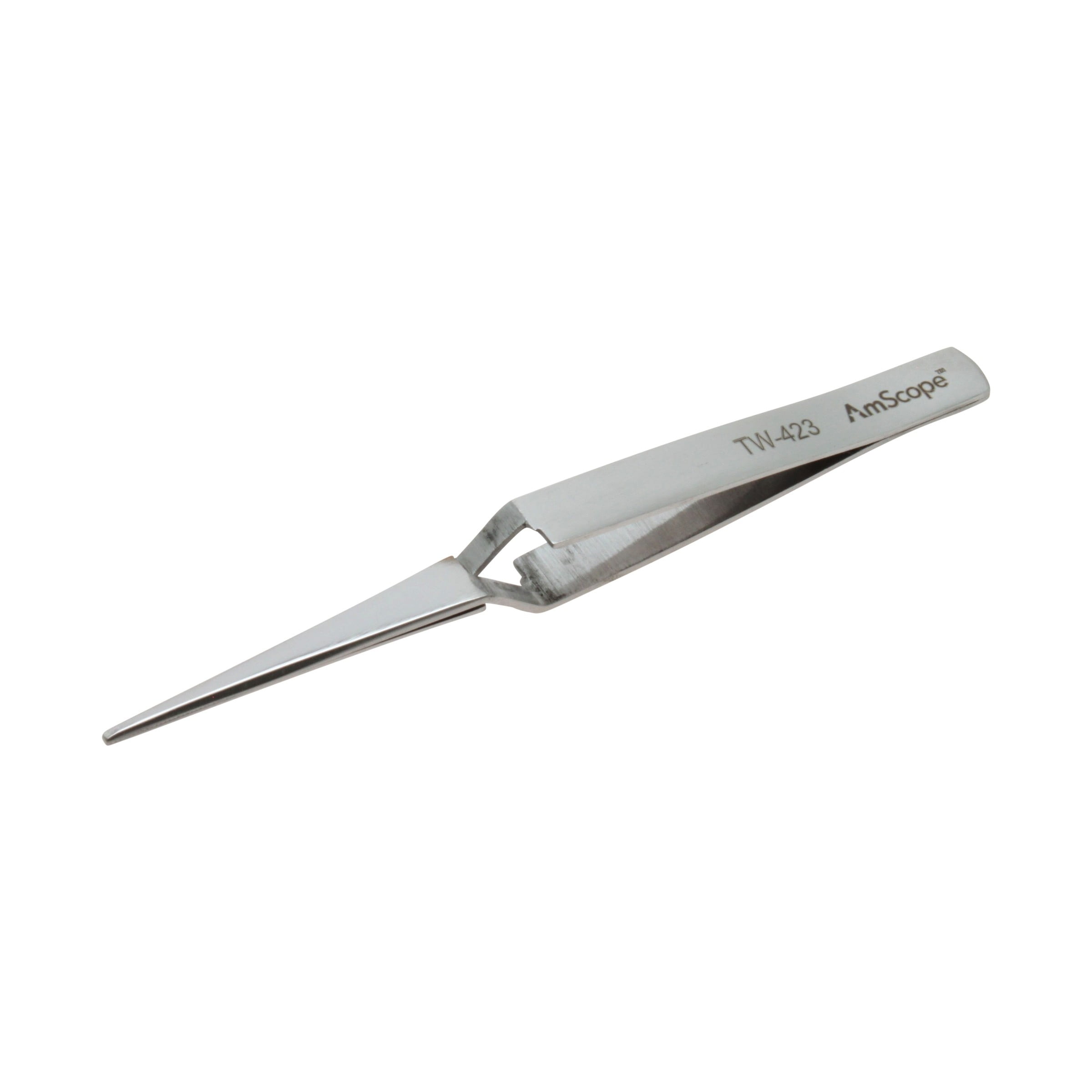 1 pc High Precision 5-inch Straight Precise Tip Tweezers AmScope