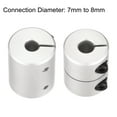 thumbnail image 4 of 7mm to 8mm Shaft Coupling 25mmx20mm Coupler Aluminum Alloy Joint Motor, 2 Pack, 4 of 6