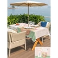 thumbnail image 4 of Happy Easter Outdoor Tablecloth - 60x84 Inch Rectangle Dining Table Cover, Cute Bunny Colorful Eggs Spring Flowers Green Waterproof Outdoor Table Cloth with Umbrella Hole & Zipper for Picnic/Patio, 4 of 7