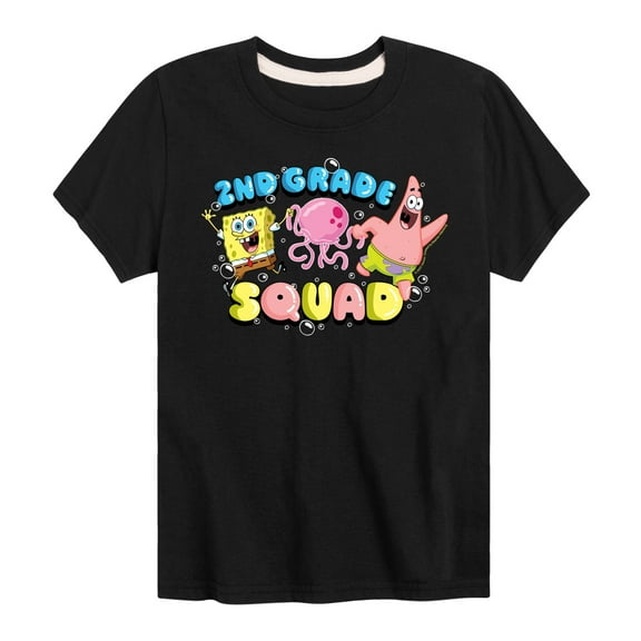 SpongeBob SquarePants - 2nd Grade Squad - Toddler & Youth Short Sleeve Graphic T-Shirt