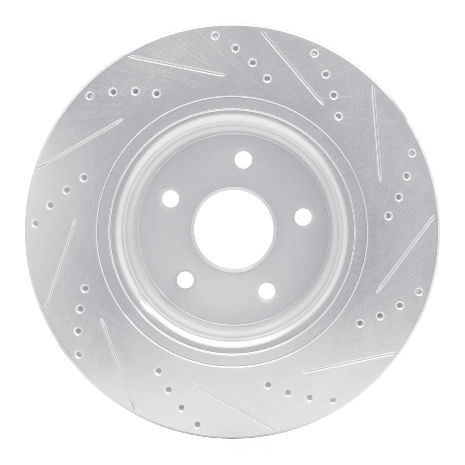 Dynamic Friction Company 631-40104L DFC Brake Rotor - Drilled And Slotted - Silver