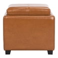 thumbnail image 4 of Safavieh Carter Leather Tray Ottoman in Saddle, 4 of 5