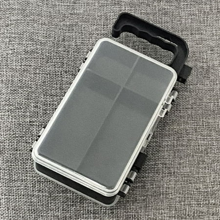 Ettsollp Large-capacity Lure Box Compact Size Portable Fishing Tackle Box with Transparent Lid Multi-compartments for Fishing Gear Storage Organization