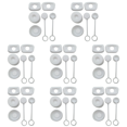 thumbnail image 1 of 6 tapones antiderrames de silicona para vasos de agua (Blanco), 1 of 6