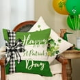 thumbnail image 4 of St. Patrick''s Day Pillow Covers 18 x 18 Inch Set of 4, Green Shamrock Heart Lucky Charm Buffalo Plaid Mason Jar Farmhouse Throw Pillowcases for Home Sofa Couch Cushion Decoration G439-18, 4 of 6