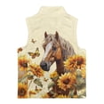 thumbnail image 5 of Garronmavis Horse Kids Outerwear Vest Size 5-6 Comfortable Sunflowers Boys Zip Up Vests Versatile Zipper Winter Sleeveless Jacket with Pockets Fashion Warm Winter Coat with Pocket, 5 of 7