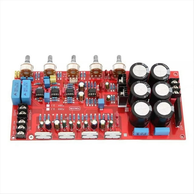 Placa Amplificadora de Audio HiFi TDA7294 de 2.1 Canales, Amplificador de Potencia para Subwoofer de 2 X 80 W + 160 W, 50-150 Hz, Doble 18-26 V.