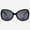 Black, variant on Bifocal Sunglasses for Women - Reader Sunglasses with Bifocals - Oversized Reading Sun Glasses with Built In Readers - Ferrara by VITENZI in Green 1.50
