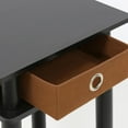 thumbnail image 3 of Furinno Turn-N-Tube Tall End Table with Bin, Espresso/Brown, 3 of 5