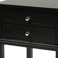 thumbnail image 6 of Baxton Studio Willow Modern Transitional Black Finished 2-Drawer Wood Nightstand, 6 of 9