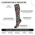 thumbnail image 3 of Lsque Alphabet Pattern Sport Compression Socks for Men & Women 15-20 mmHg Knee High Nurse Pregnant Running Medical and Travel Athletic, 3 of 6