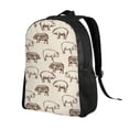 thumbnail image 2 of Honeii Vintage Farm Pigs Print Laptop Backpack for Work, College, Travel, Daily Backpacks for Men Women, Sport Rucksack,Computer Bag, 2 of 8