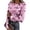 D-Pink527, variant on Women's Halloween Long Sleeve T-Shirt Skeleton Pumpkin Bat Print Crew Neck Slim Fit Tees