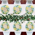 thumbnail image 7 of Ryvnso Lemon Leaves Hand Drawn Round Plate Mats Dining Table Placemat Set of 4 for Holiday Decoration, 7 of 7