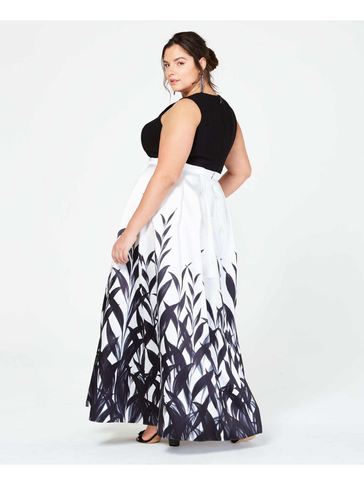 r & m richards illusion ruffle jumpsuit
