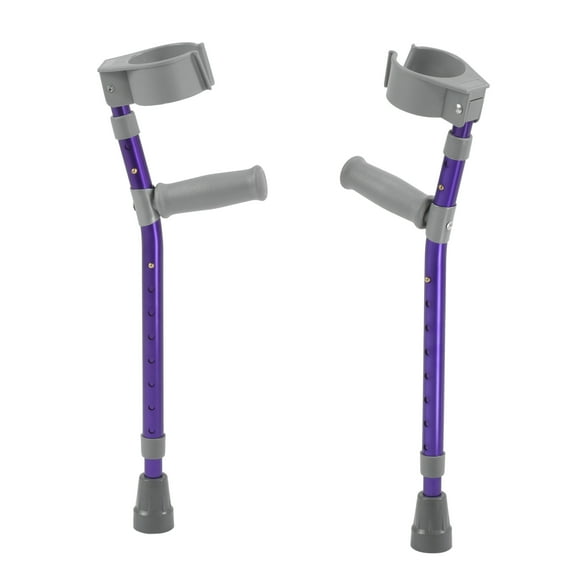 Inspired by Drive Pediatric Forearm Crutches, Large, Wizard Purple, Pair