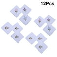 thumbnail image 3 of MasteelfCA 12pcs Exquisite Embroidered Lace Wedding Napkin Beautiful Printing Cotton Facial Towel (Random Flower Pattern), 3 of 7