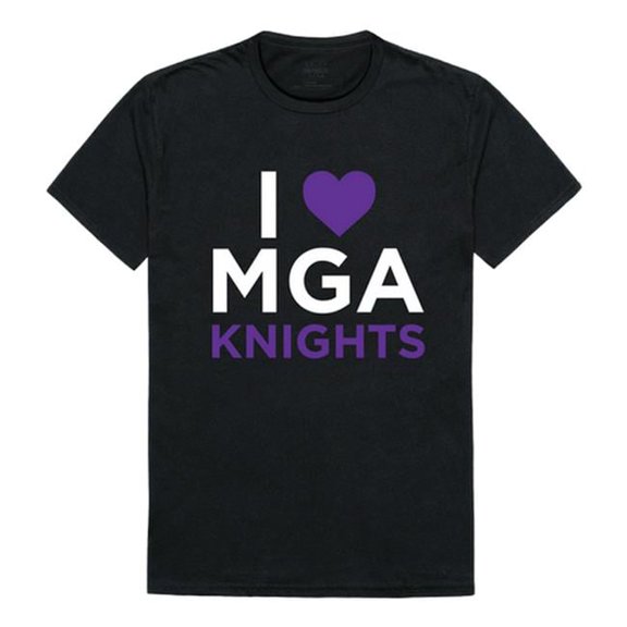 W Republic Products 551-420-BLK-03 Middle Georgia State University I Love T-Shirt, Black - Large