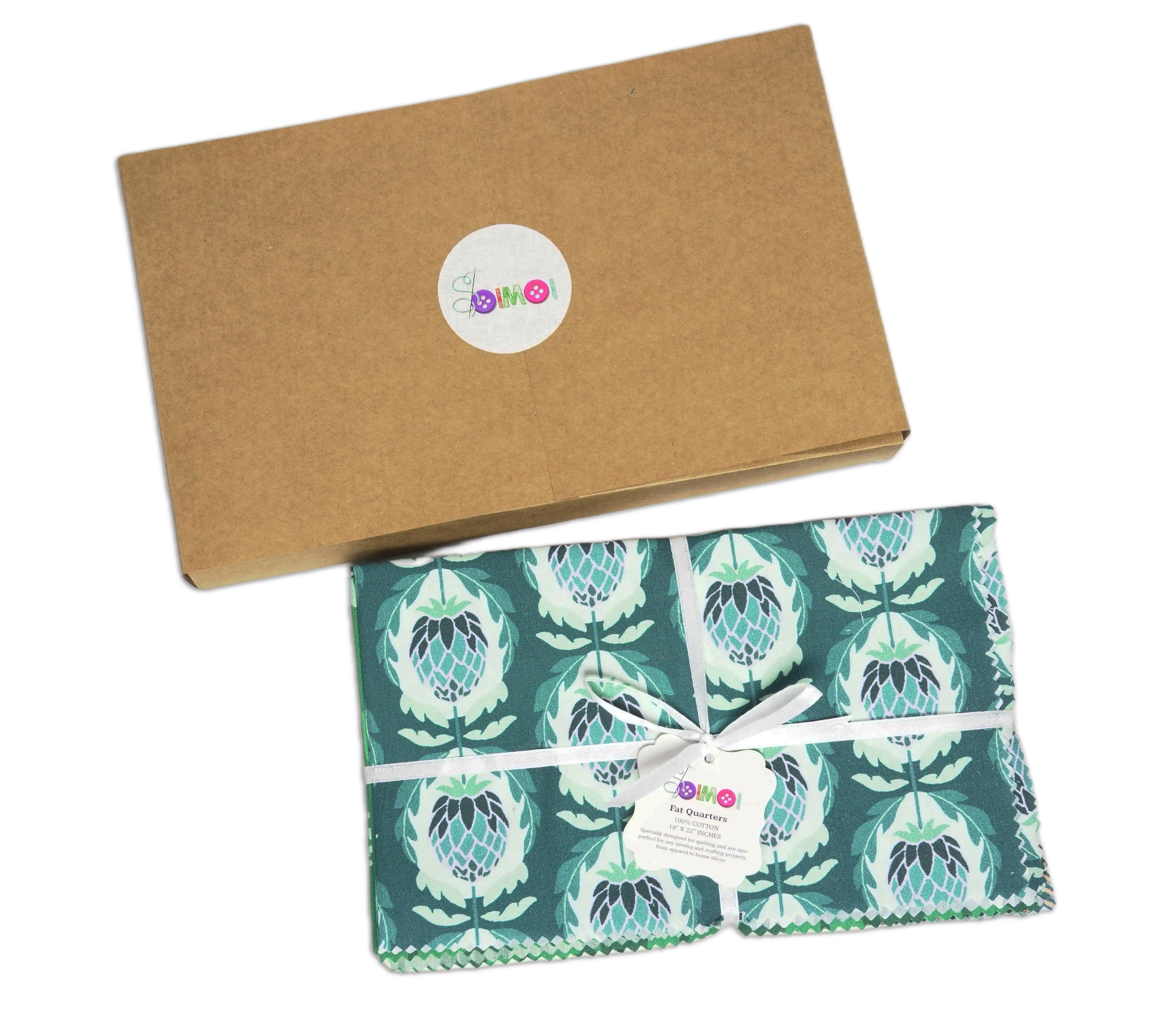 Soimoi 8 Pc Fat Quarter Bundle- Block Print 18"x 22" DIY Patchwork- 100% Cotton Pre-Cut Quilting Fabric Multicolor