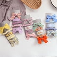 thumbnail image 6 of URMAGIC 5 Pcs/Set Sweet Fabric Floral Girl Heart Bow Hairpin Side Clip, 6 of 8
