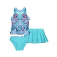 thumbnail image 3 of TiaoBug Kids Girls Tankini Swimsuit Swim Tops Bottoms Skirts Bathing Suit, 3 of 7