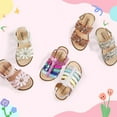 thumbnail image 6 of Dodow Girls Summer Sandals Flat Open-Toe Lightweight Sandals for Toddler Little Kids Size 7-13, 6 of 9