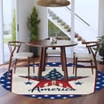 thumbnail image 3 of Independence Day Round Area Rug 6Ft Washable Circle Rugs for Bathroom Office, 4th of July Patriotic Star Usa Flag Non-Slip Carpet Floor Mats Indoor Outdoor Carpet Runner Aesthetic Home Decor, 3 of 8
