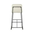 thumbnail image 4 of Amisco Winslet 26 In. Counter Stool - Light Beige PVC / Black Metal, 4 of 9