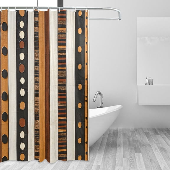 Yayeee Shower Curtain with Hooks 72"x72" Waterproof Fabric Bathroom Hanging Decor, Abstract Dots