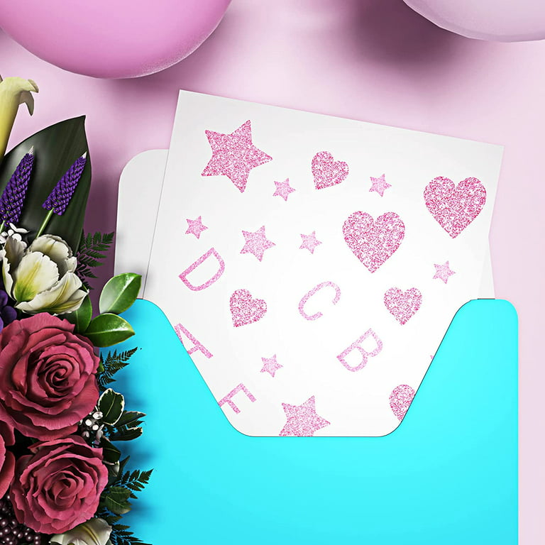 30 Sheets Pink Glitter Cardstock Paper For DIY Crafts, Card Making