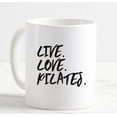 thumbnail image 3 of Coffee Mug Live Love Pilates Fitness Lover Workout Gym Life Leg Day Women White Coffee Mug Funny Gift Cup, 3 of 3