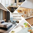 thumbnail image 4 of 5-Piece Modern Dining Set, 63" White MDF Table with Gold Metal Corner Accents and U-Shaped Base, 4 Velvet Upholstered Stainless Steel Chairs, for Living Rooms, Lobbies, Conference Rooms, 4 of 7
