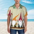 thumbnail image 4 of Bixox Men's Hawaiian Shirts Men's Christmas Card With Gnomes Print Short-Sleeve Shirt-XX-Large, 4 of 8