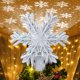 thumbnail image 1 of Copo de nieve Euvinev para adornar el árbol de Navidad con luces giratorias, 1 of 7