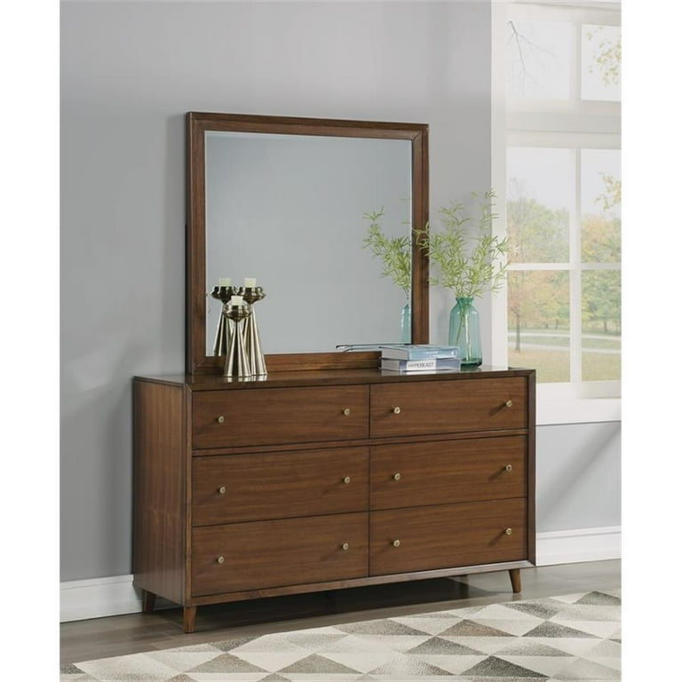 Home Square 2-Piece Set with Wood Drawer Chest and Dresser in Brown -  Walmart.com