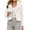 White, variant on Cropped Faxu Fur Jacket for Women Solid Color Turndown Collar Winter Soft Warm Plush Outwear S