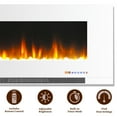 thumbnail image 5 of Cambridge 42" Wall-Mount Electric Fireplace Heater with Multi-Color LED Flames and Crystal Rock Display, 5 of 21