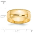 thumbnail image 4 of 14K Yellow Gold 14Ky 8mm Milgrain Half Round Band Size 7 Made In United States m080-7, 4 of 5
