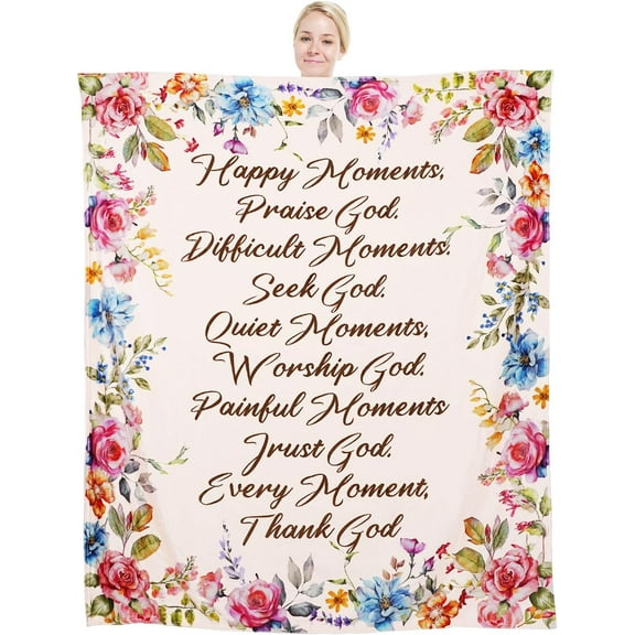 Christian Blanket Gifts for Women, Spiritual Religious Throw Blankets Soft Prayer Blanket 50"X 60"