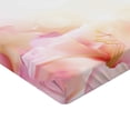 thumbnail image 2 of Ambesonne Pink and White Fitted Sheet, Dreamy Orchid, Twin XL Size, Peach Pink Green, 2 of 3