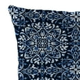thumbnail image 5 of Jordan Manufacturing 18" x 18" Dresden Midnight Navy Damask Square Outdoor Throw Pillow (2 Pack), 5 of 10