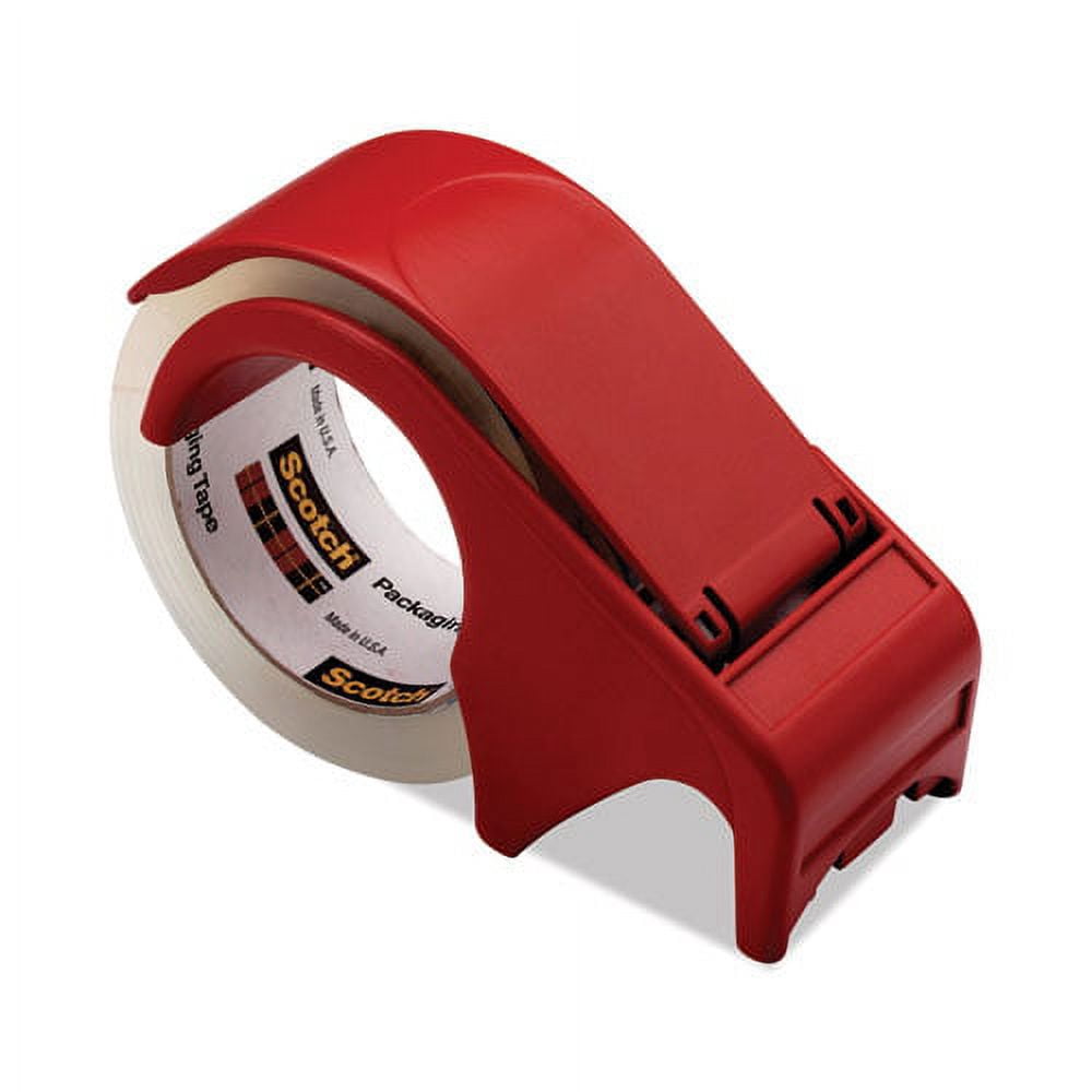 Compact And Quick Loading Dispenser For Box Sealing Tape, 3" Core, For Rolls Up To 2" X 60 Yds, Red | Bundle of 10 Each