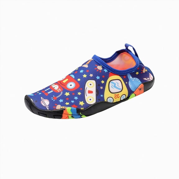 JUMEYU Kids Swim Shoes Girls Kids Water Shoes Girls Boys Outdoor Quick Dry Barefoot Aqua Socks for Sport Beach Swim Surf Size 3.5 (Red, Big Kids 3.5)