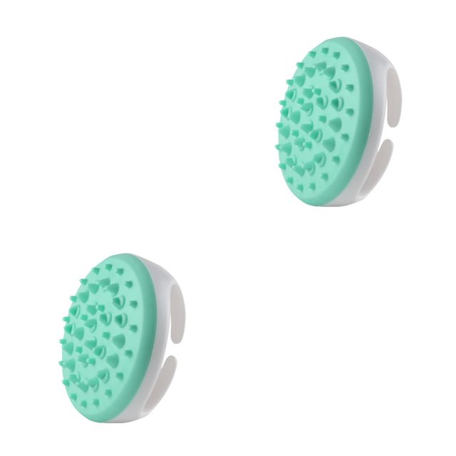 Bearachild Cepillo de masaje corporal, masajeador de celulitis de cintura muscular de tejido manual, mango exfoliante, salón doméstico lavable Verde 2Conjunto