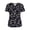 Black, variant on Scrubstar Women's and Women’s Plus Butterfly Print V-Neck Scrub Top, Sizes S-3XL