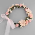 thumbnail image 3 of Accesorio nupcial Salvador Boho Diadema de flor Rosado, 3 of 10