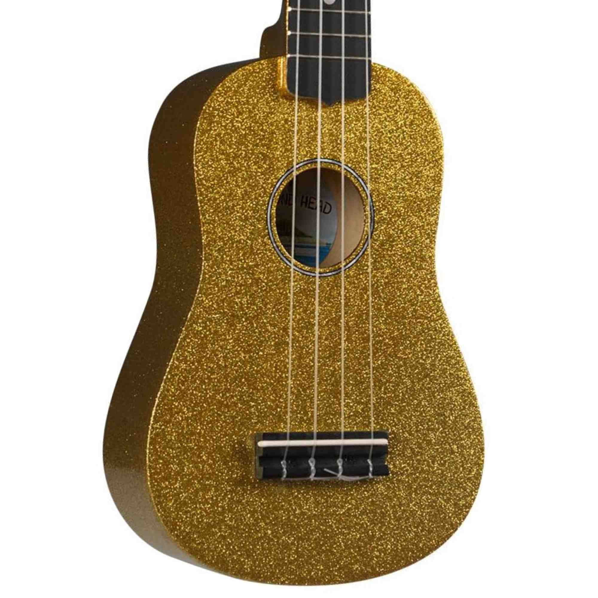 Diamond Head Hot Rod Series Ukulele, Soprano Size, Sparkle Champagne Gold