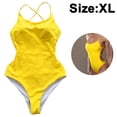 thumbnail image 2 of Trajes de baño de una pieza para mujer, traje de baño con cuello en V, traje de baño con control de abdomen, monokini sexy con espalda cruzada sin espalda, 2 of 5